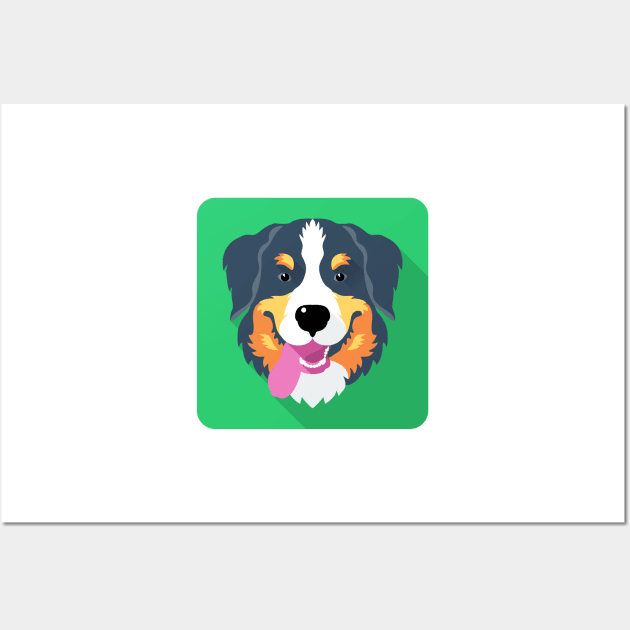 Bernese Mountain Dog icon Wall Art by kavalenkava